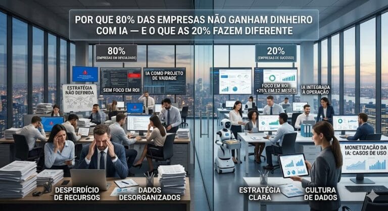 Por que 80 das empresas nao ganham dinheiro com IA — e o que as 20 fazem diferente